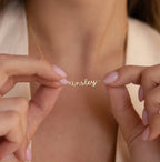 Tiny Dream Name Necklace Silver 18K Gold Plated