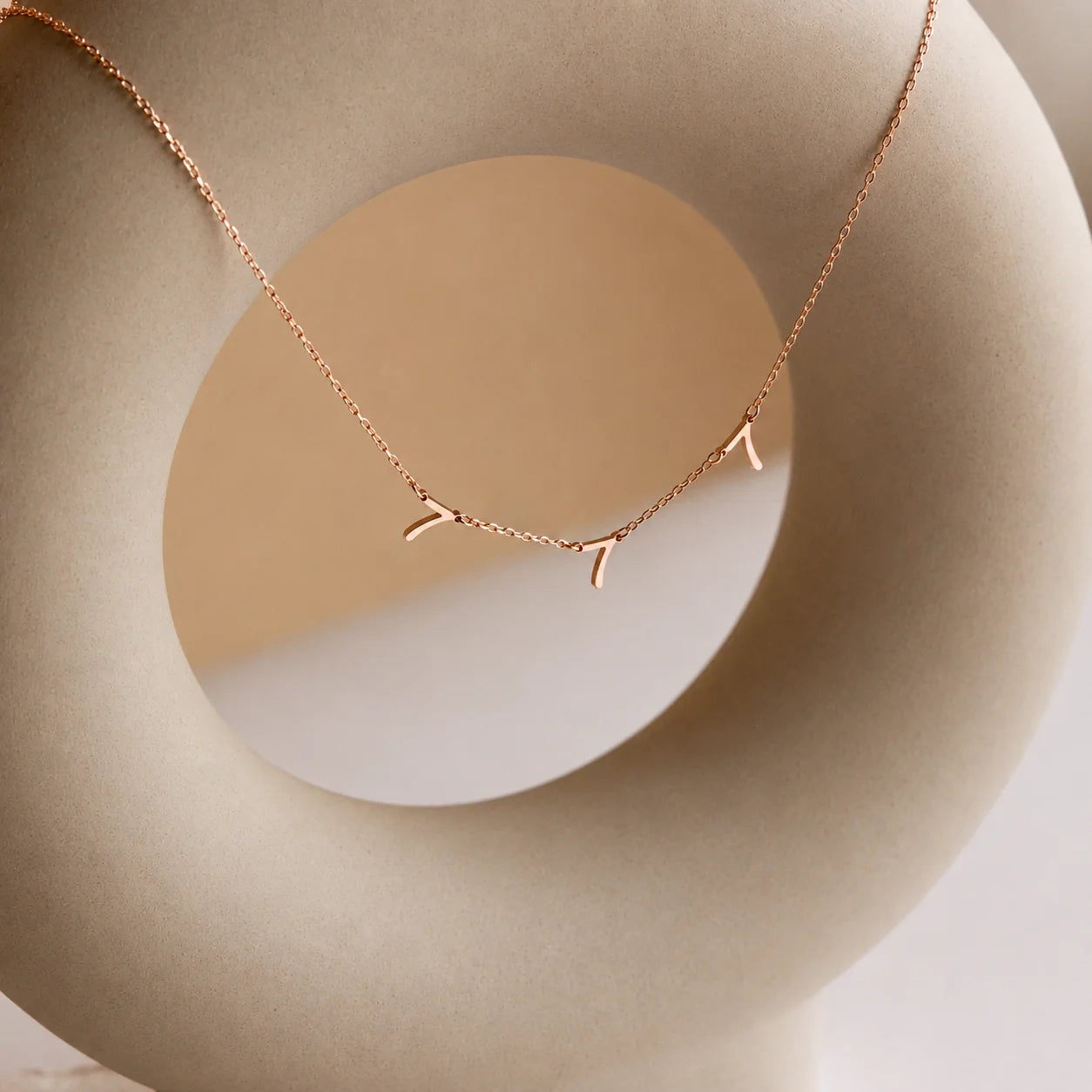 Minimalist Birth Year Number Necklace
