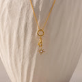 Star Opal Hand Charm Silver 18K Gold Plated