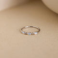 Alessia Trio Opal Ring Silver 18K Gold Plated