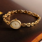 Oval Infinity Link Timepiece Silver 18K Gold Plated