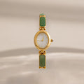 Jade Band Timepiece Silver 18K Gold Plated
