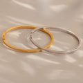 Diamond Tennis Bangle Silver 18K Gold Plated