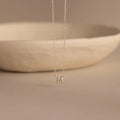 Dainty Bubble Initial Necklace Silver 18K Gold Plated