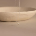 Dainty Bubble Initial Necklace Silver 18K Gold Plated