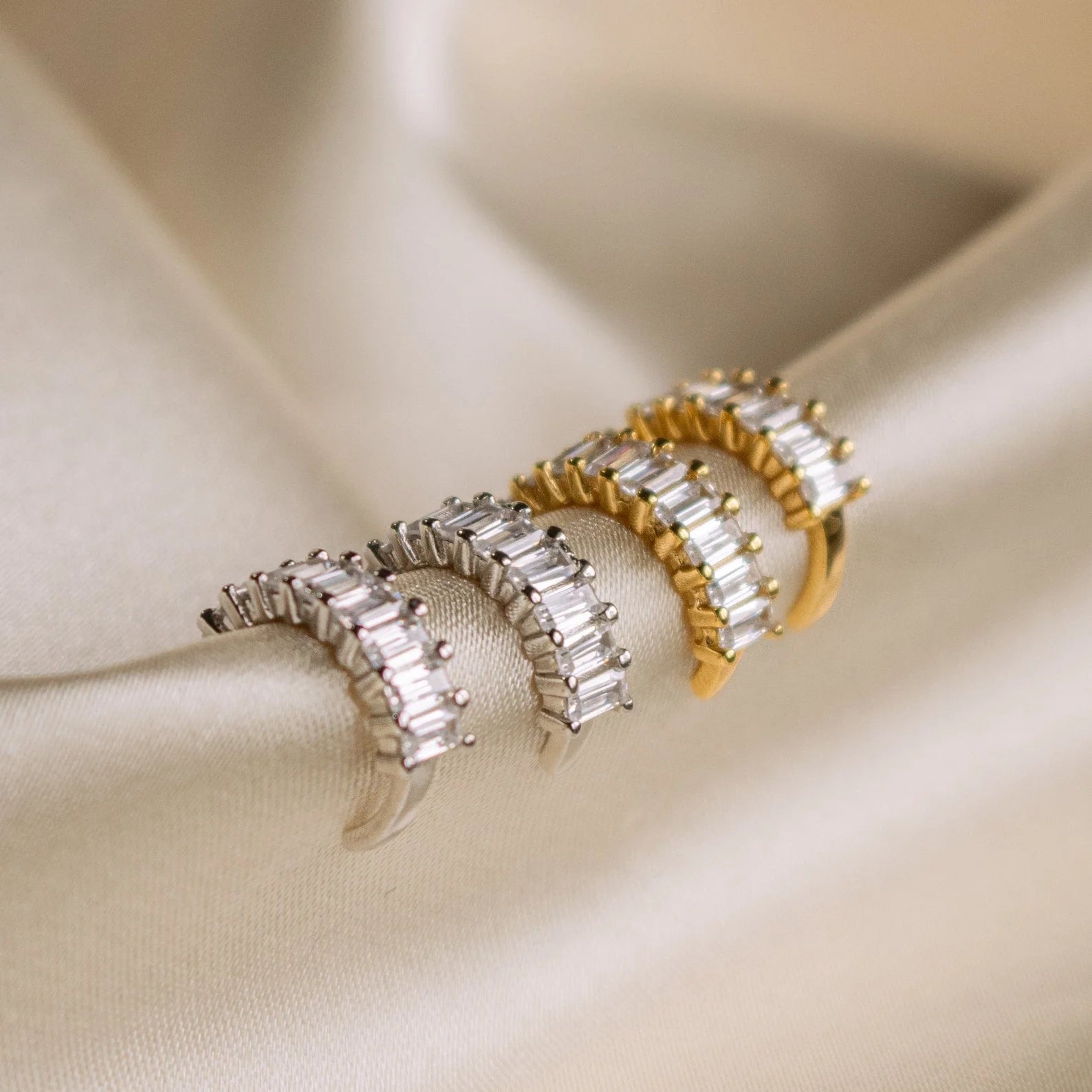 Baguette Diamond Ear Cuffs