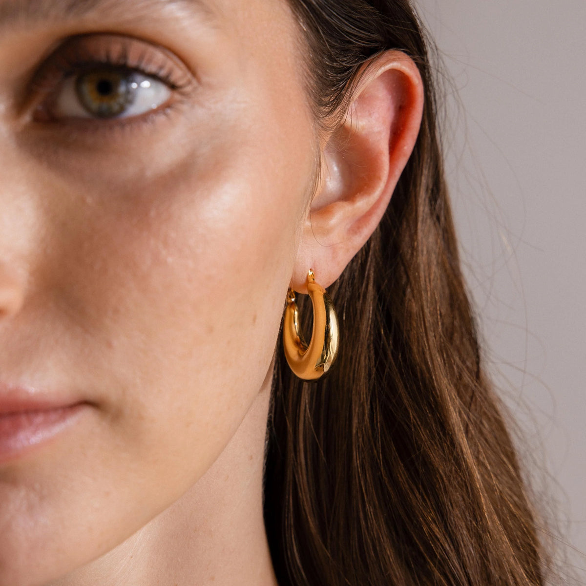 Sculpted Hoops Silver 18K Gold Plated