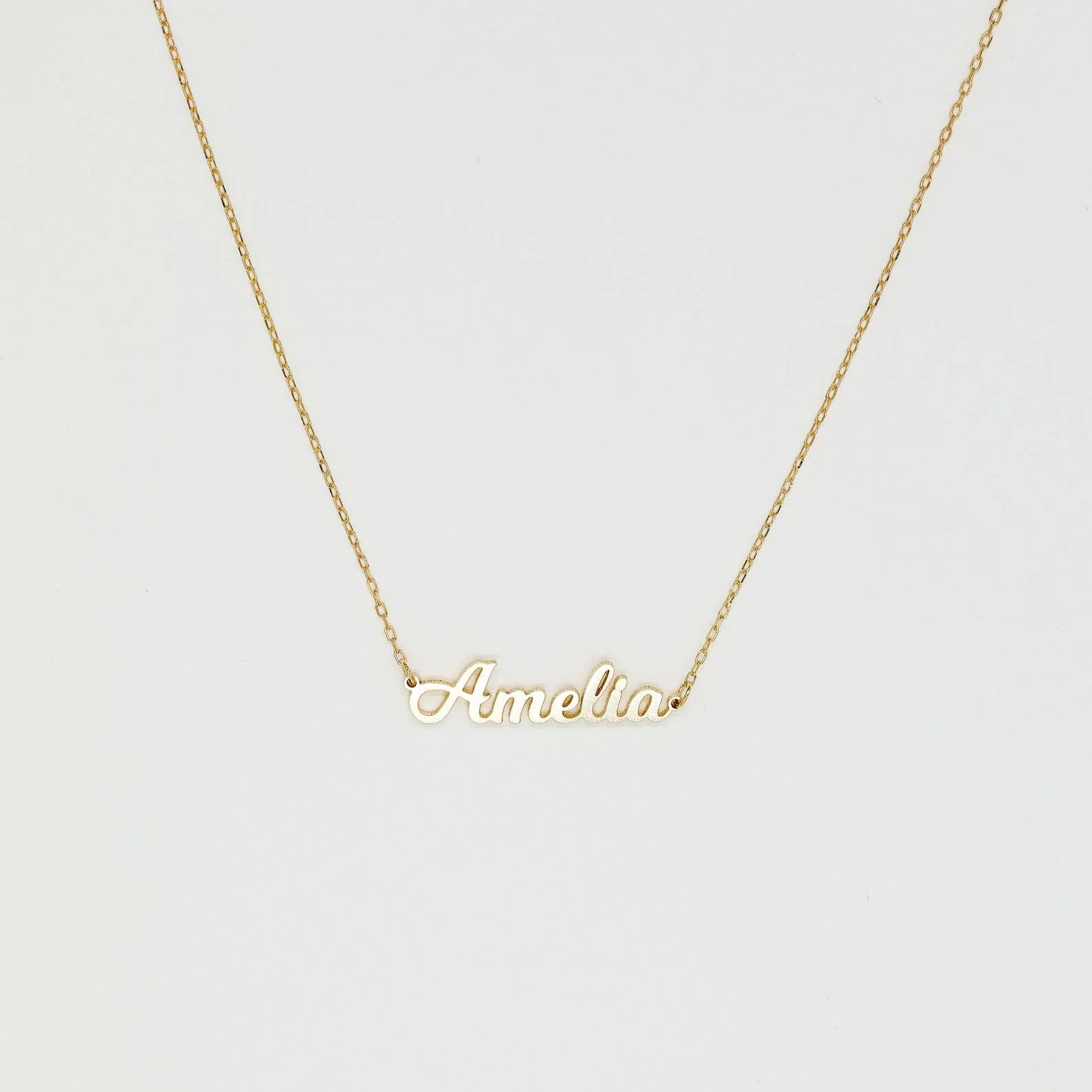 Mellow Name Necklace Silver 18K Gold Plated
