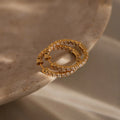 Inside Out Diamond Hoops Silver 18K Gold Plated