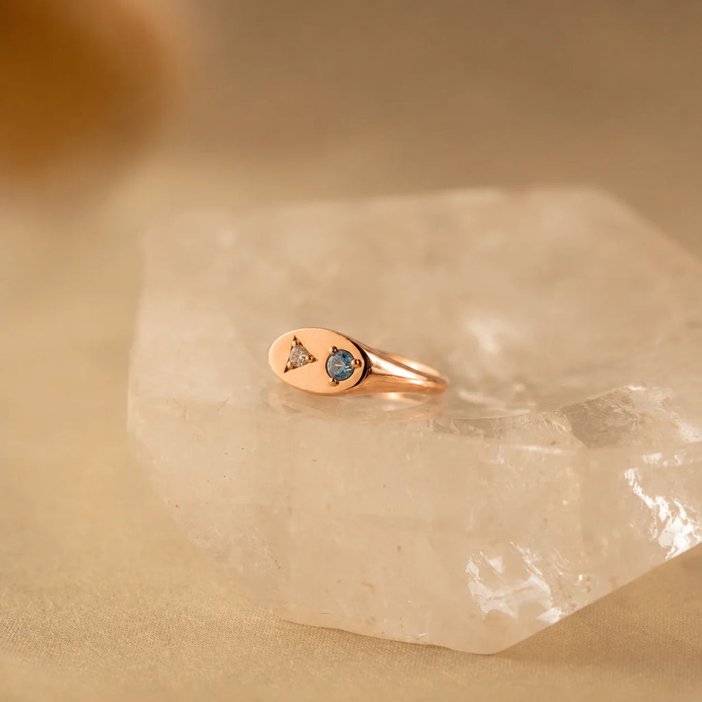 Mixed Birthstone Signet Ring
