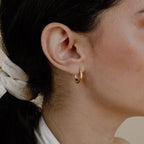 Paris Oval Hoops Silver 18K Gold Plated