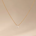 Teardrop Moonstone Necklace Silver 18K Gold Plated