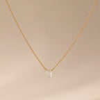 Teardrop Moonstone Necklace Silver 18K Gold Plated
