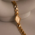 Geometric Oval Timepiece Silver 18K Gold Plated