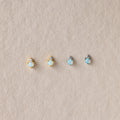 Raindrop Pearl Studs Silver 18K Gold Plated