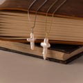 Baroque Pearl Cross Necklace Silver 18K Gold Plated