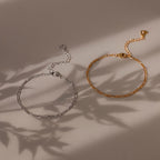 Figaro Bracelet Silver 18K Gold Plated