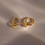 Tiny Teardrop Huggies Silver 18K Gold Plated