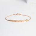 Thin Coordinates Bar Bracelet Silver 18K Gold Plated