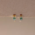 Multiple Baguette Birthstone Huggies 18K Gold Plated