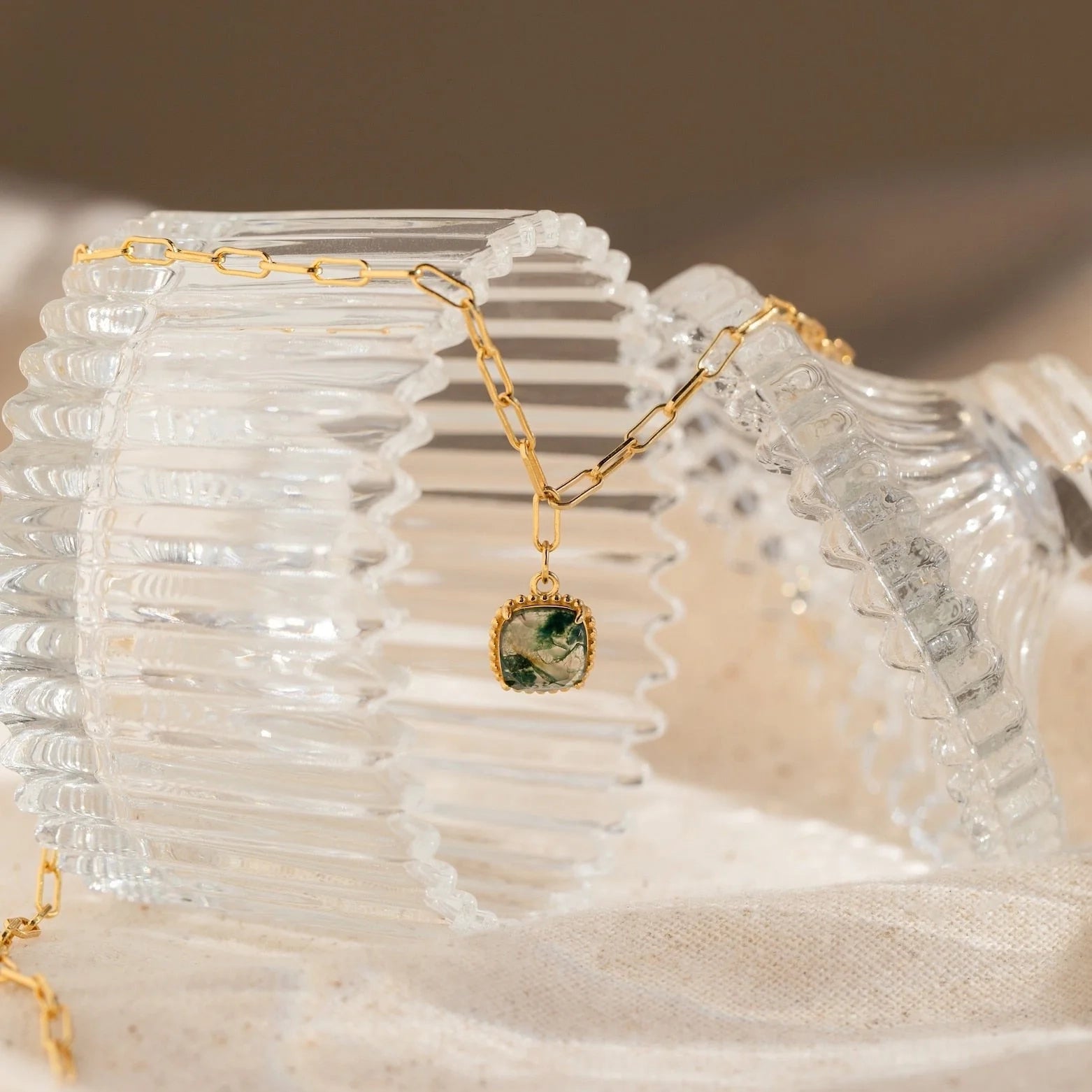 Handmade Agate Pendant Necklace