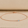 Personalized Baguette Birthstone Bracelet