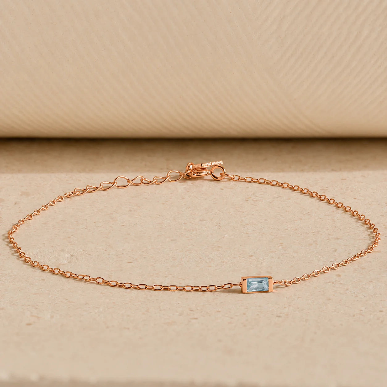 Personalized Baguette Birthstone Bracelet