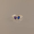 Toi et Moi Ring Silver 18K Gold Plated