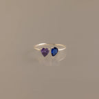 Toi et Moi Ring Silver 18K Gold Plated
