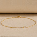 Baguette Cut Birthstone Bracelet Silver 18K Gold Plated
