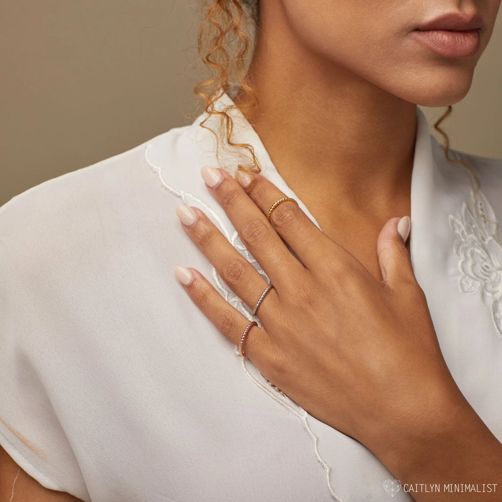 Lea Twisted Ring Silver 18K Gold Plated