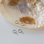 Molly Pearl Huggies Silver 18K Gold Plated
