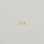 Tiny Cross Studs Silver 18K Gold Plated