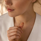Mini Sideways Initial Necklace Silver 18K Gold Plated