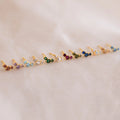 Topaz Stud Earrings Silver 18K Gold Plated