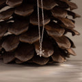 Diamond Snowflake Necklace Silver 18K Gold Plated
