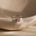 Duo Pear Toi Et Moi Ring Silver 18K Gold Plated
