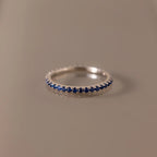 Endless Eternity Sapphire Ring Silver 18K Gold Plated