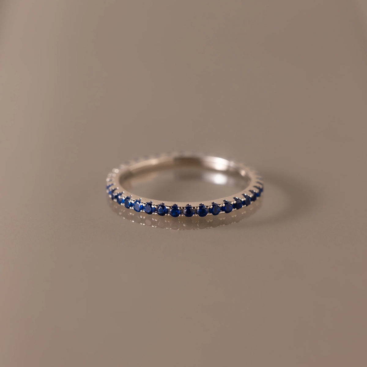 Endless Eternity Sapphire Ring Silver 18K Gold Plated