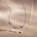 Multiple Bubble Letter Necklace Silver 18K Gold Plated