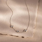 Multiple Bubble Letter Necklace Silver 18K Gold Plated