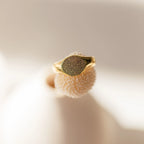 Fingerprint Signet Ring Silver 18K Gold Plated