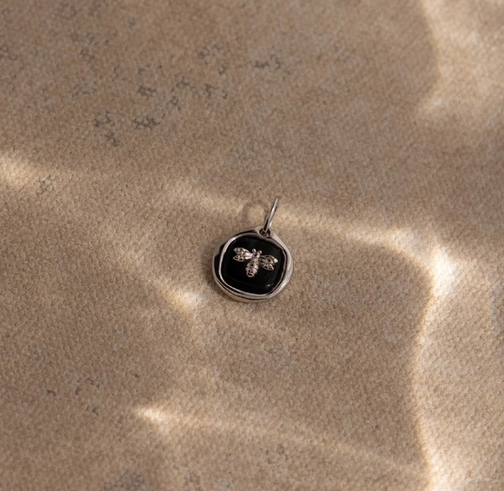 Honeybee Onyx Charm