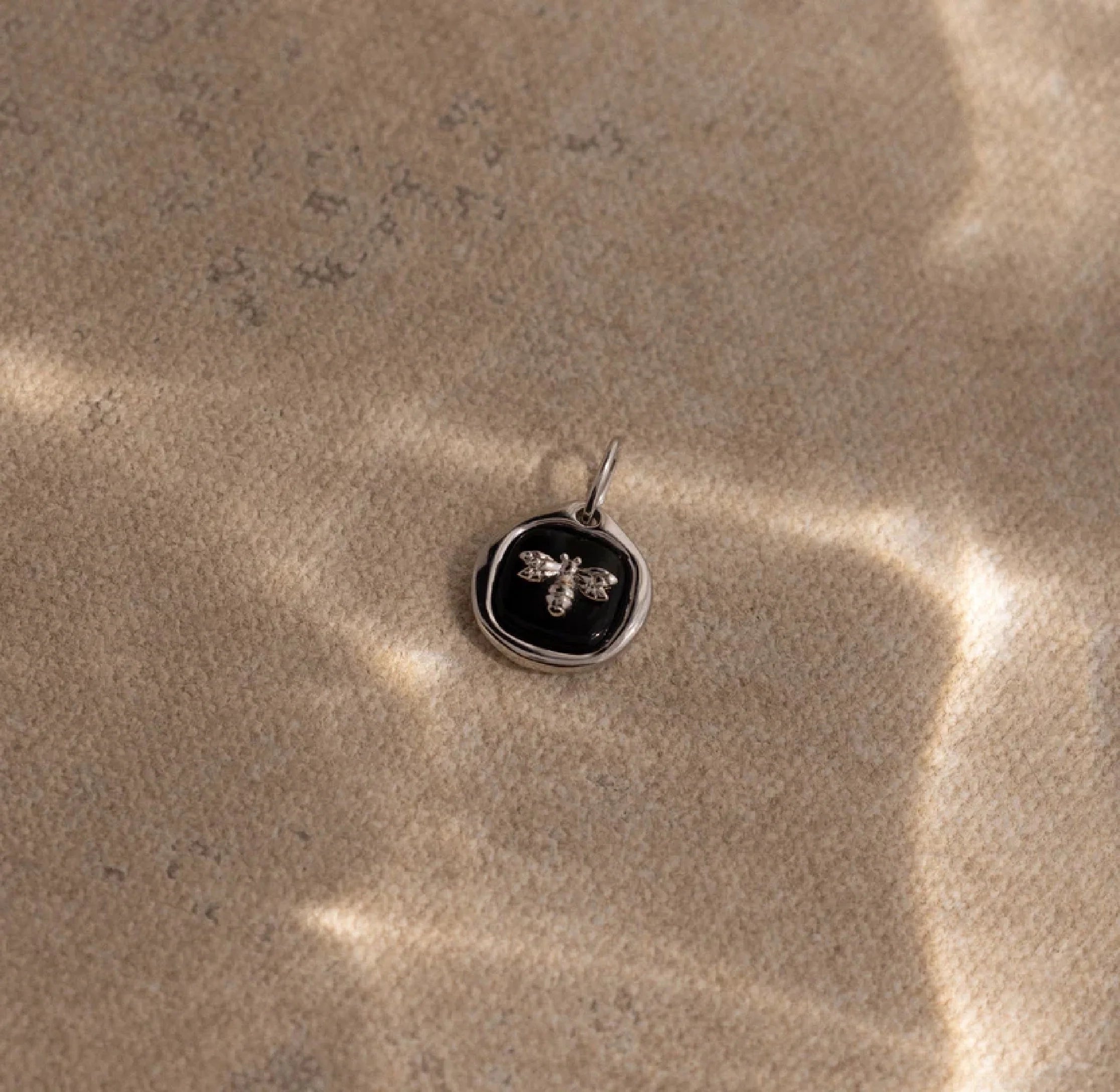 Honeybee Onyx Charm