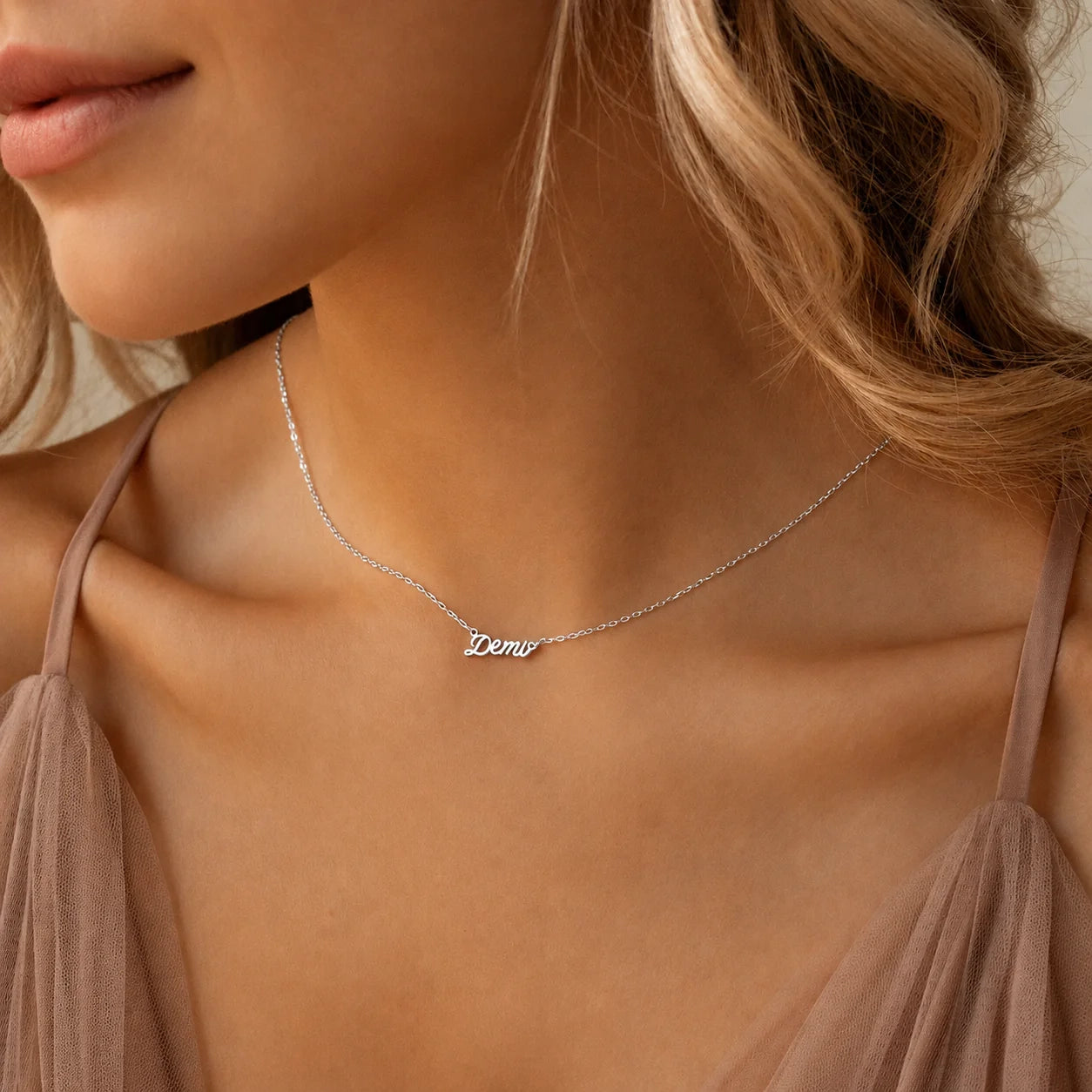 Tiny Paris Name Necklace