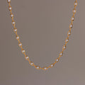 Eternity Pearl Choker Necklace Silver 18K Gold Plated