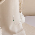 Sideways Initial Birthstone Necklace