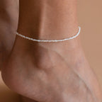 Freshwater Pearls Anklet Silver 18K Gold Plated