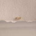 Dainty Diamond Flatback Studs Silver 18K Gold Plated