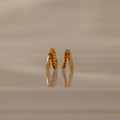 Amelia Duo Garnet Huggies Silver 18K Gold Plated
